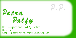 petra palfy business card